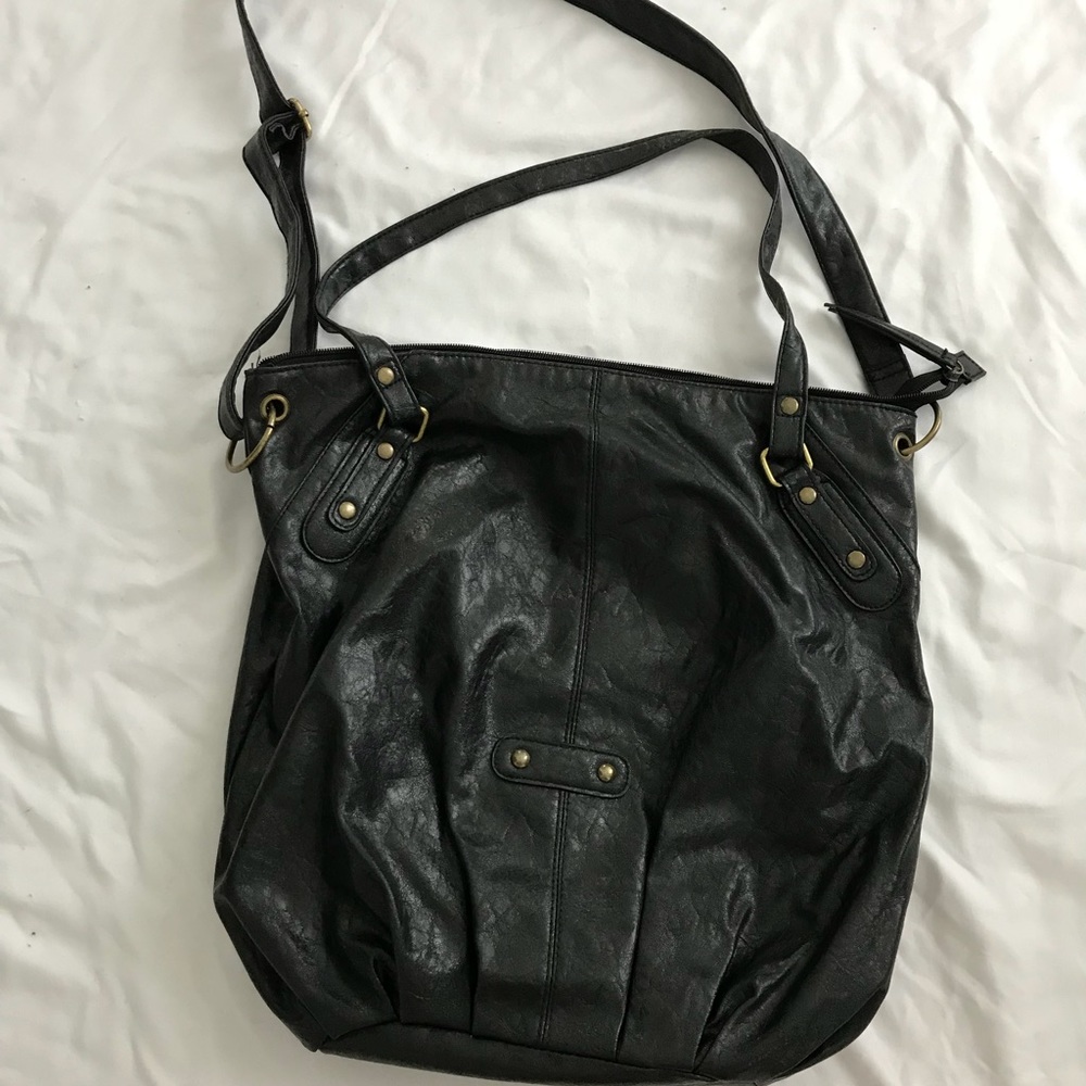 Black crossbody large bag